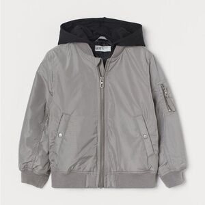 H&M kids hooded bomber jacket size 3/4T